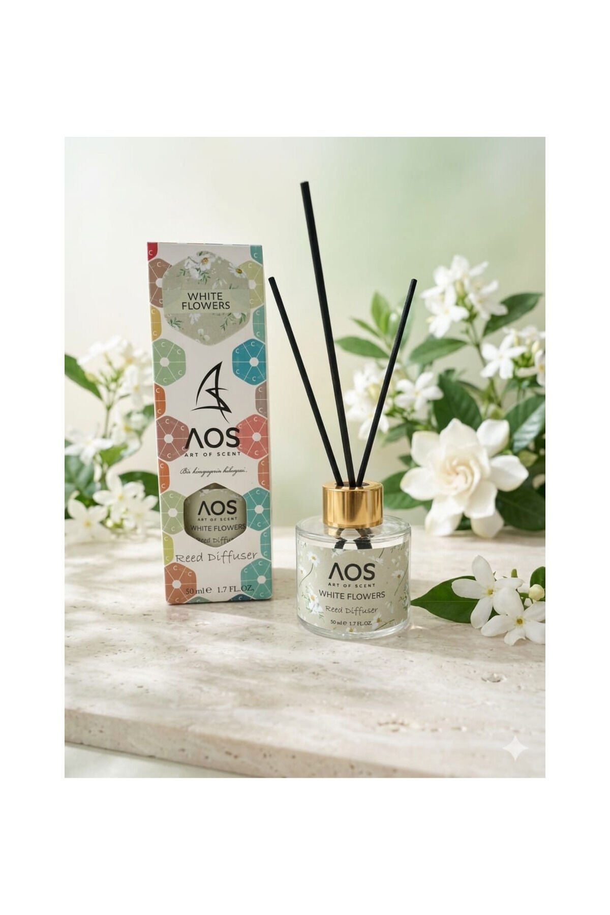Art Of Scent Çubuklu Oda Kokusu White Flowers 50ml | %100 Doğal Esans