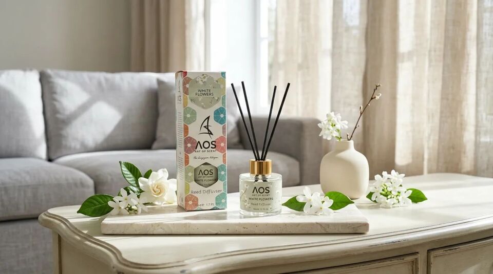 Art Of Scent Çubuklu Oda Kokusu White Flowers 50ml | %100 Doğal Esans