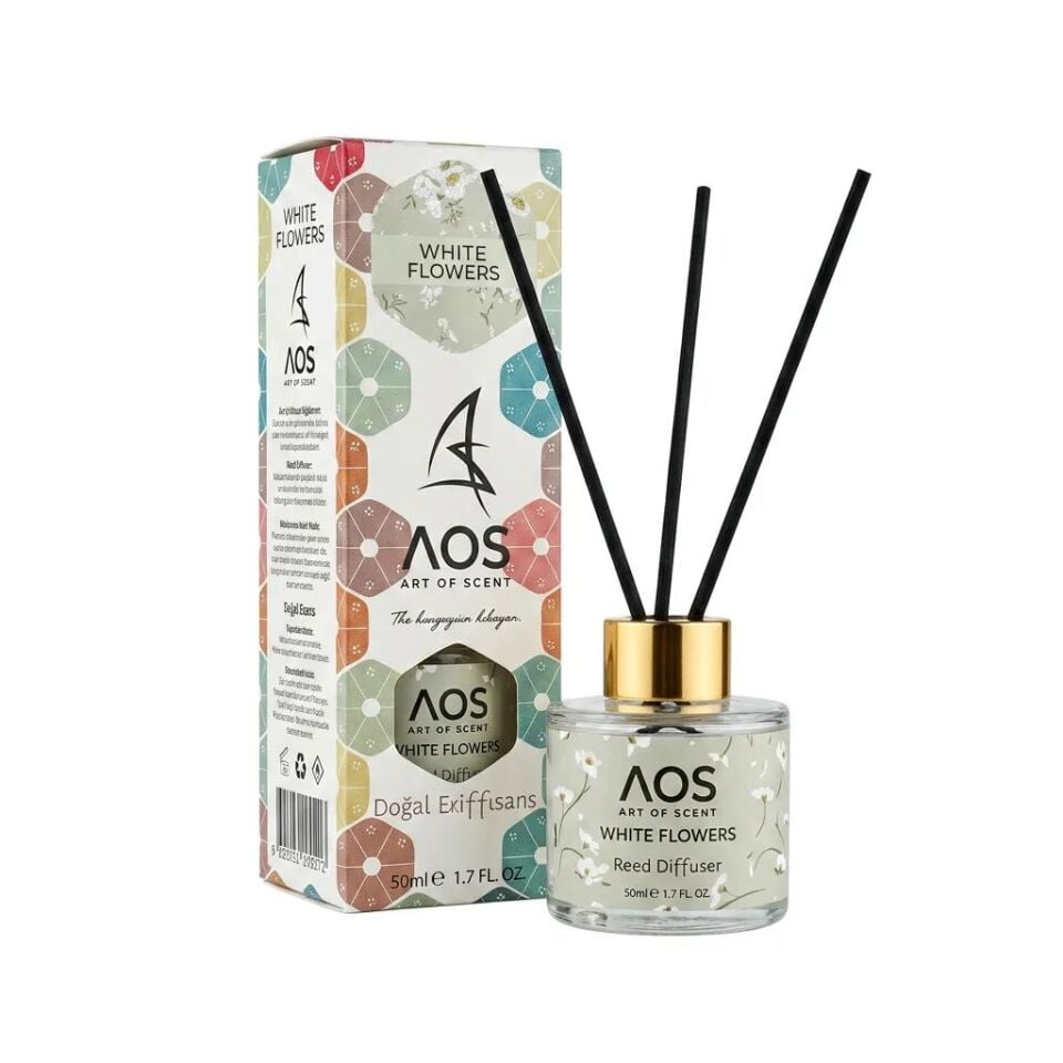Art Of Scent Çubuklu Oda Kokusu White Flowers 50ml | %100 Doğal Esans