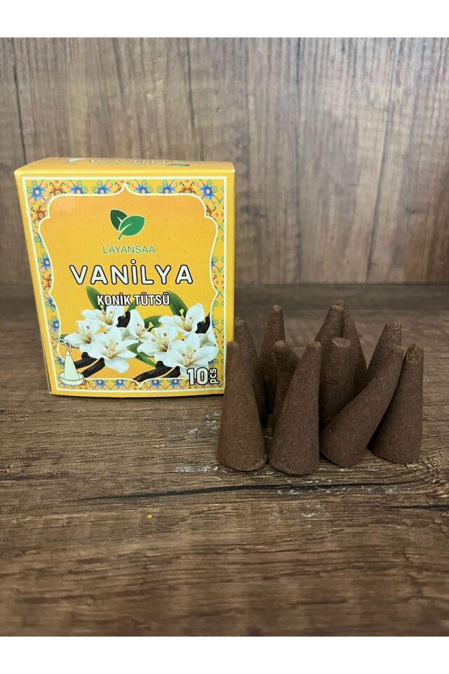 10 adet vanilya aromalı konik tütsü